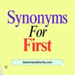 Synonyms for First