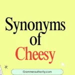 Synonyms of Cheesy